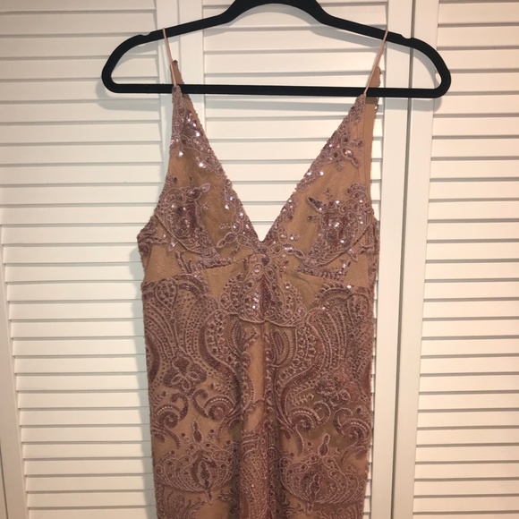 Free People Mid Shimmers Dress Pink/Nude Size 2 - Picture 5 of 8